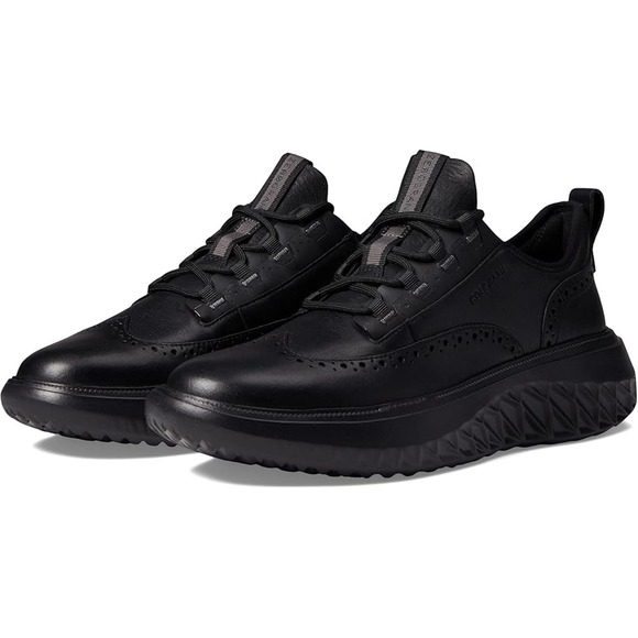 Cole Haan Zerogrand WFA Leather Running Sneakers Black/Black Men's Size 12M - Picture 1 of 7